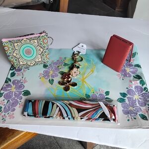 Colorful Coin Purse And Accessory Set